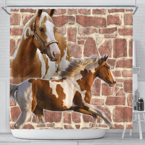 American Paint Horse Print Shower Curtains-Free Shipping