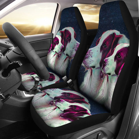 Brittany Dog Art Print Car Seat Covers-Free Shipping