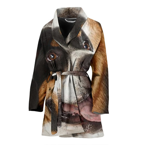 Greater Swiss Mountain Dog Print Women's Bath Robe-Free Shipping