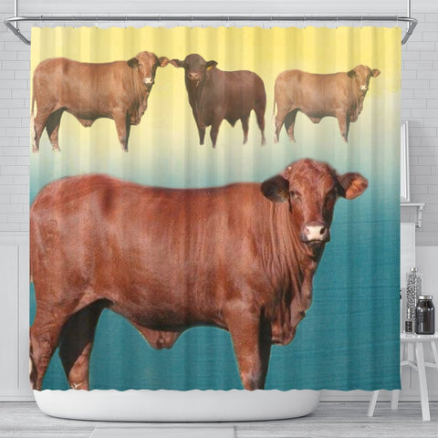 Santa Gertrudis cattle (Cow) Print Shower Curtain-Free Shipping