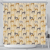 Greyhound Dog Pattern Print Shower Curtains-Free Shipping