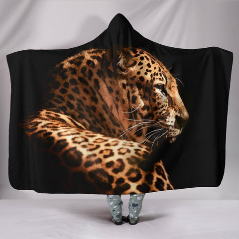 Leopard Print Hooded Blanket-Free Shipping