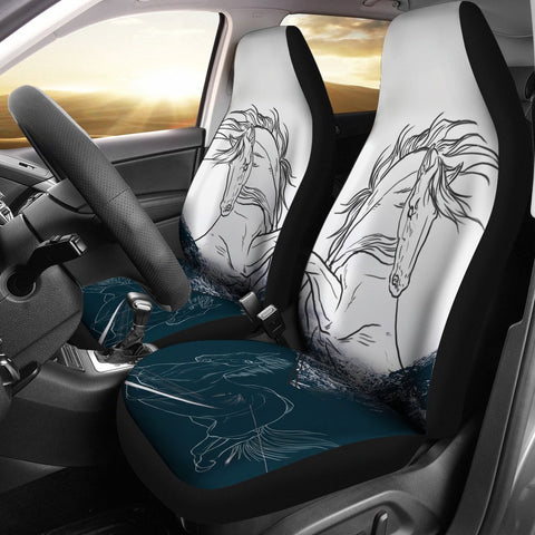 Dutch Warmblood Horse Print Car Seat Covers-Free Shipping
