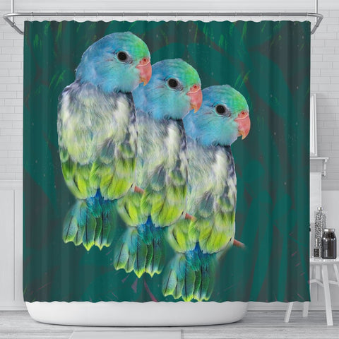 Parrotlets Parrot Print Shower Curtains-Free Shipping