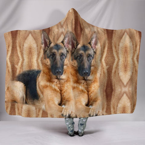 Amazing German Shepherd dog Print Hooded Blanket-Free Shipping