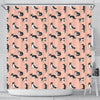 Border Collie Dog Pattern Print Shower Curtains-Free Shipping