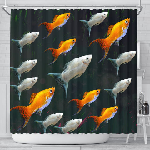 Molly Fish (Poecilia Sphenops) Print Shower Curtains-Free Shipping