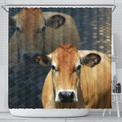 Parthenaise Cattle (Cow) Print Shower Curtain-Free Shipping