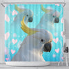 Cockatoo Parrot Print Shower Curtain-Free Shipping