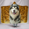 Laughing Alaskan Malamute Print Hooded Blanket-Free Shipping