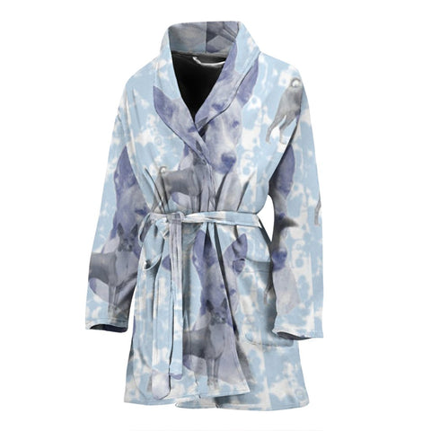 Basenji Dog Patterns Print Women's Bath Robe-Free Shipping