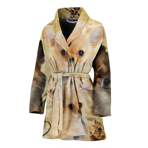 Lovely Chihuahua Dog Print Women's Bath Robe-Free Shipping