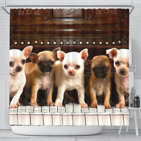 Chihuahua Print Shower Curtain-Free Shipping