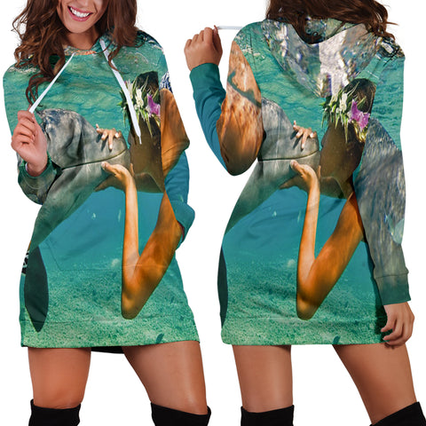 Dolphin Lovers Women's Hoodie Dress