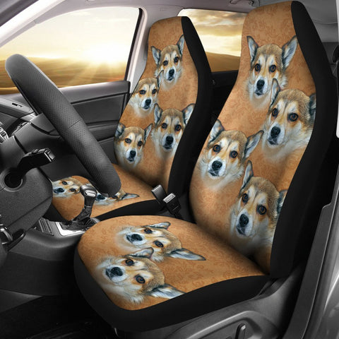 Cute Norwegian Lundehund Print Car Seat Covers-Free Shipping