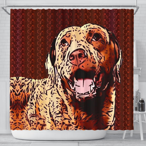 Chesapeake Bay Retriever Dog Print Shower Curtain-Free Shipping