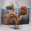 Cute Redbone Coonhound Print Hooded Blanket-Free Shipping