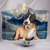 Pit Bull Terrier Print Hooded Blanket-Free Shipping