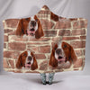 Irish Red and White Setter Print Hooded Blanket-Free Shipping