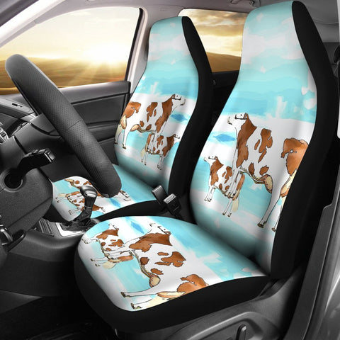 Montbeliarde Cattle (Cow) Print Car Seat Covers- Free Shipping