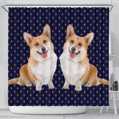 Cardigan Welsh Corgi Dog Print Shower Curtains-Free Shipping