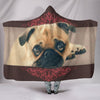 Pug dog Print Hooded Blanket-Free Shipping