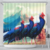 Hoogerwer Pheasant Bird Print Shower Curtains-Free Shipping