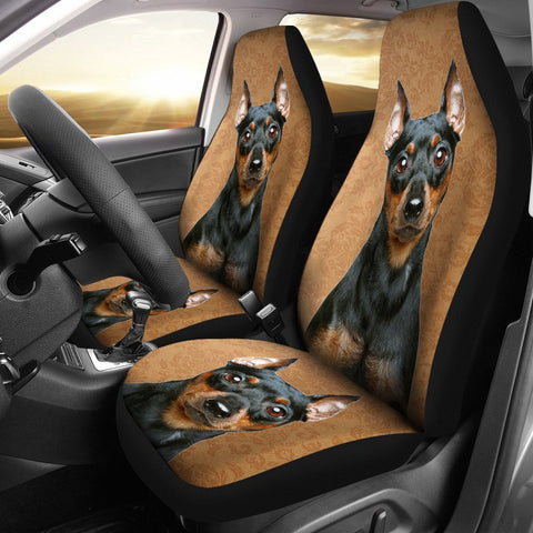 Cute Miniature Pinscher Print Car Seat Covers-Free Shipping