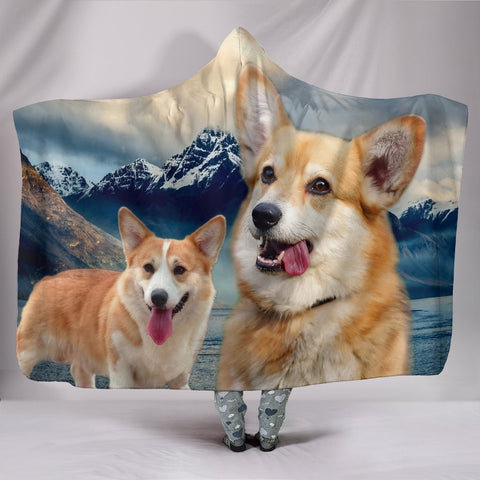 Pembroke Welsh Corgi Print Hooded Blanket-Free Shipping