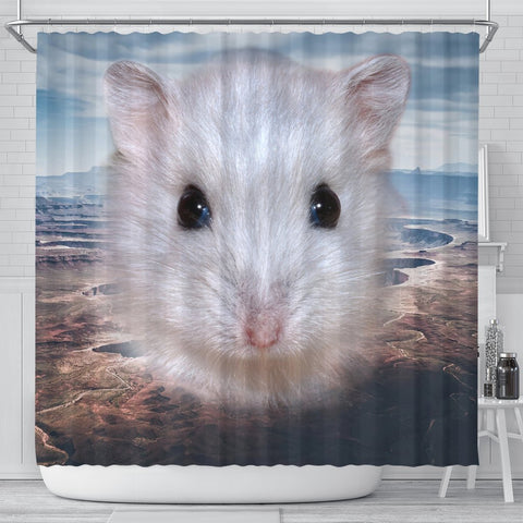 Cute Campbell's Dwarf Hamster Print Shower Curtains-Free Shipping