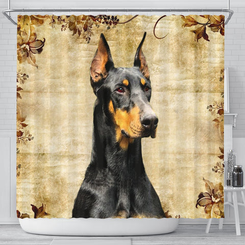 Amazing Doberman Pinscher Print Shower Curtains-Free Shipping