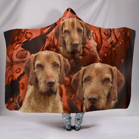 Wirehaired Vizsla Print Hooded Blanket-Free Shipping