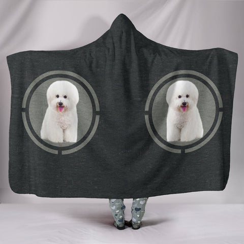 Bichon Frise Dog Print Hooded Blanket-Free Shipping