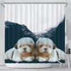 Shih Tzu Print Shower Curtain-Free Shipping