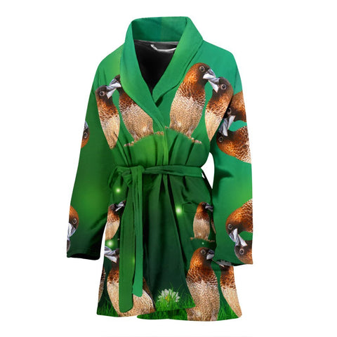 Society Finch Bird Print Women's Bath Robe-Free Shipping