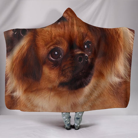 Tibetan Spaniel Print Hooded Blanket-Free Shipping