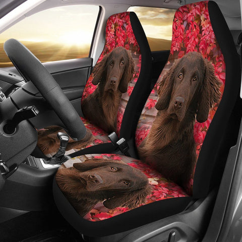 Cute Flat Coated Retriever Print Car Seat Covers-Free Shipping