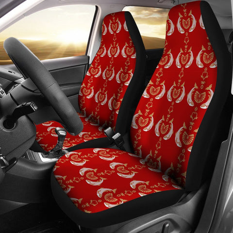 Fish Patterns On Red Print Car Seat Covers-Free Shipping