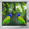 Blue Headed Parrot Print Shower Curtains-Free Shipping
