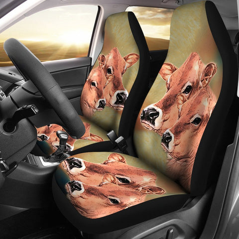 Jersey Cattle (Cow) Print Car Seat Cover-Free Shipping