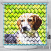 Lovely Beagle Dog Art Print Shower Curtains-Free Shipping