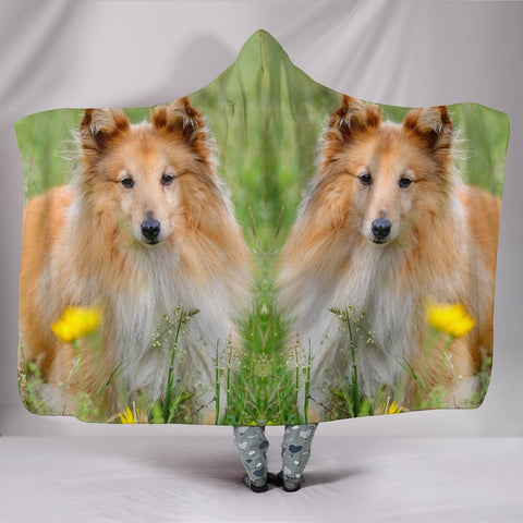 Shetland Sheepdog Art Print Hooded Blanket-Free Shipping