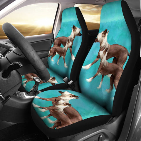 Chinese Creasted Dog Print Car Seat Covers-Free Shipping