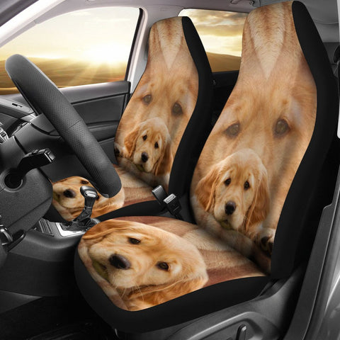 The Cutest Golden Retriever Print Car Seat Covers-Free Shipping