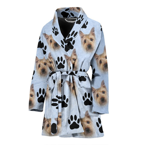 Cairn Terrier Patterns Print Women's Bath Robe-Free Shipping