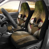 Grey Crowned Crane Bird Print Car Seat Covers-Free Shipping