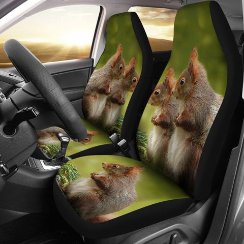 Cute Red Sqirrel Print Car Seat Covers-Free Shipping