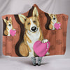 Pembroke Welsh Corgi Love Print Hooded Blanket-Free Shipping