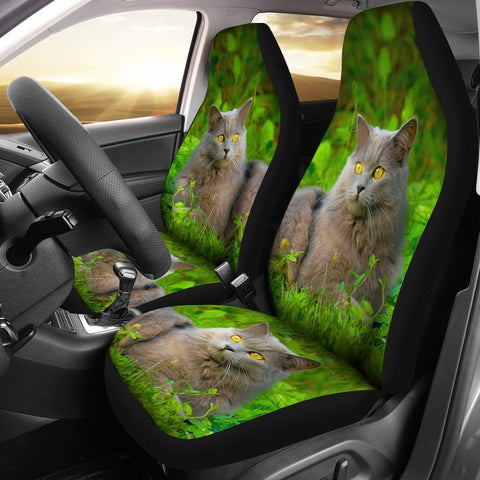 Chartreux Cat Nature Print Car Seat Covers-Free Shipping