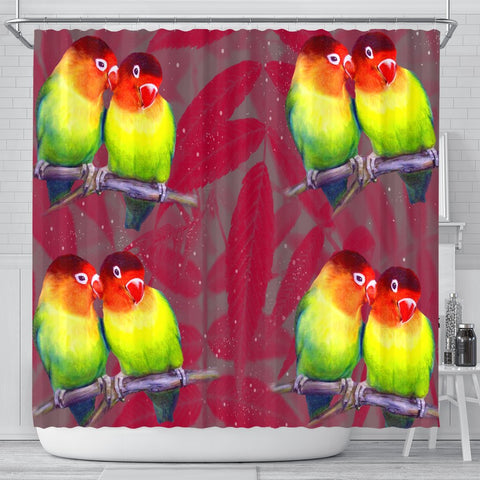 Love Bird Print Shower Curtains-Free Shipping